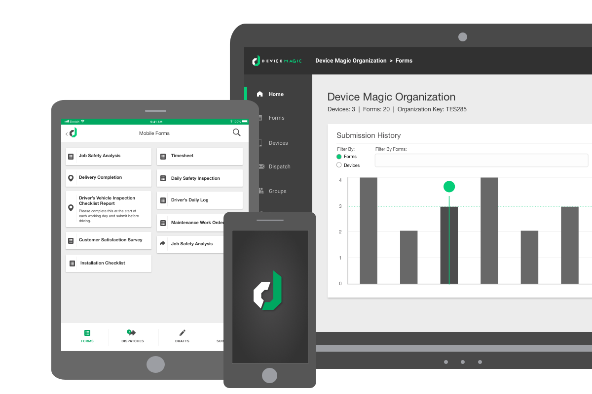 Device Magic mobile forms on multiple devices
